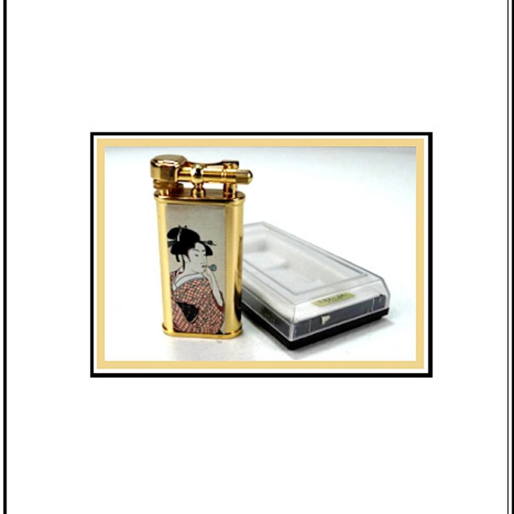 New Rare & Unique "Pearl Geisha Woodblock Print" Art Accessory Collector's Item
